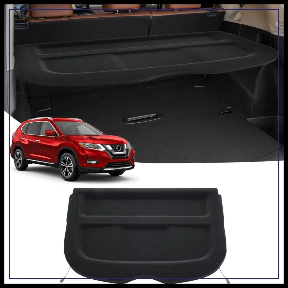 

Cargo Cover for 2017-2023 Nissan Rogue Sport Accessories, Trunk Shade Shielding Luggage Cover Black, Heavy Duty