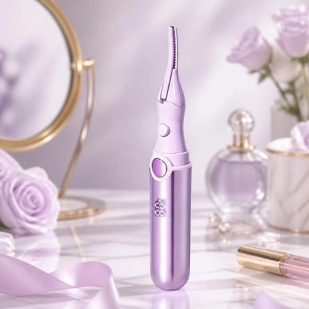 Lasting Curling Electric Eyelash Curler Fast Heating Wide Angle Heated Eyelash Curler USB Charging Bezel-free