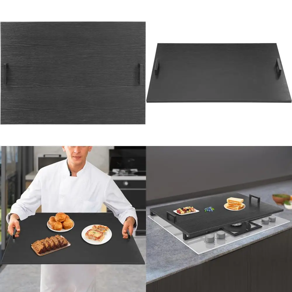 

Черная крышка для плиты 29 x 21 см с ручкой для газовых, электрических плит и использования на кухонной столешнице