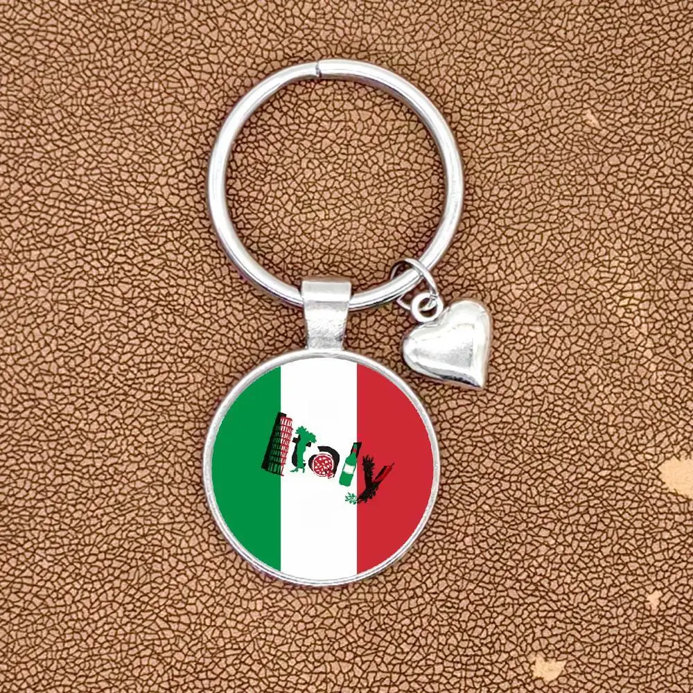 1Pc Classic Italy Heart Charm Keychain Couples Keyring Jewelry Souvenir Gifts For Christmas New Year