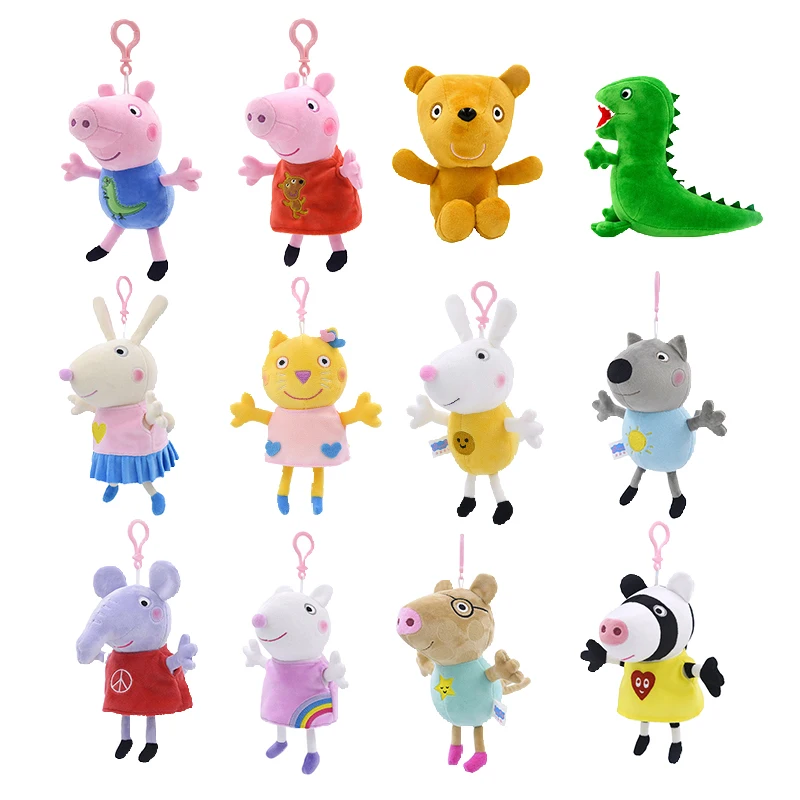 

Свинка Пеппа, плюшевая игрушка, мягкие набивные животные, друг, Джордж, стандартный динозавр, кукла для детей, рождественский подарок 19