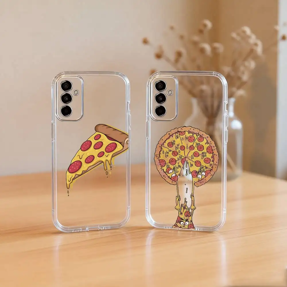 Pizza Phone Case Transparent Silicone Soft For SamsungA10,12,20,21S,30,31,40,50,51,52,70,71