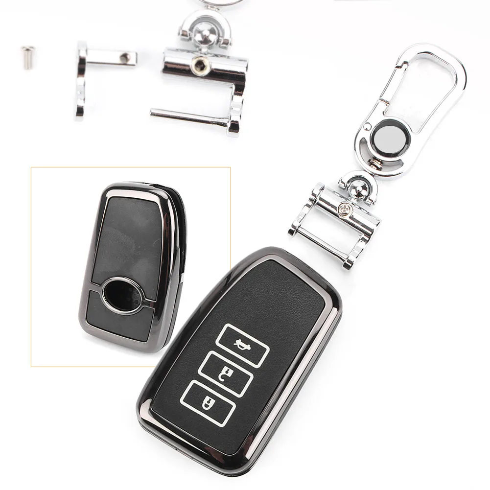 Smart 3 Button Metal Key Shell Remote Key Fob Case Chain Luminous Automobile Accessories For Lexus EX RX NX IS NX300 GS LS250