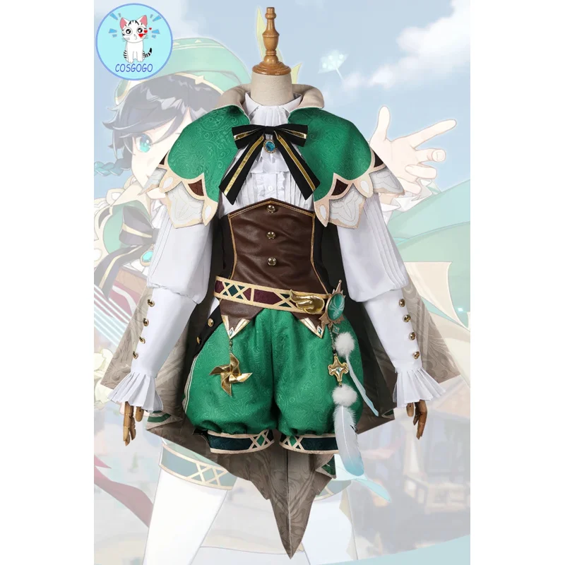 [Stock] Genshin Impact ission Mondstadt Wind God Gioco Suit Bella Uniforme Costume Cosplay Halloween Party Donna Outfit XS-XXL NE