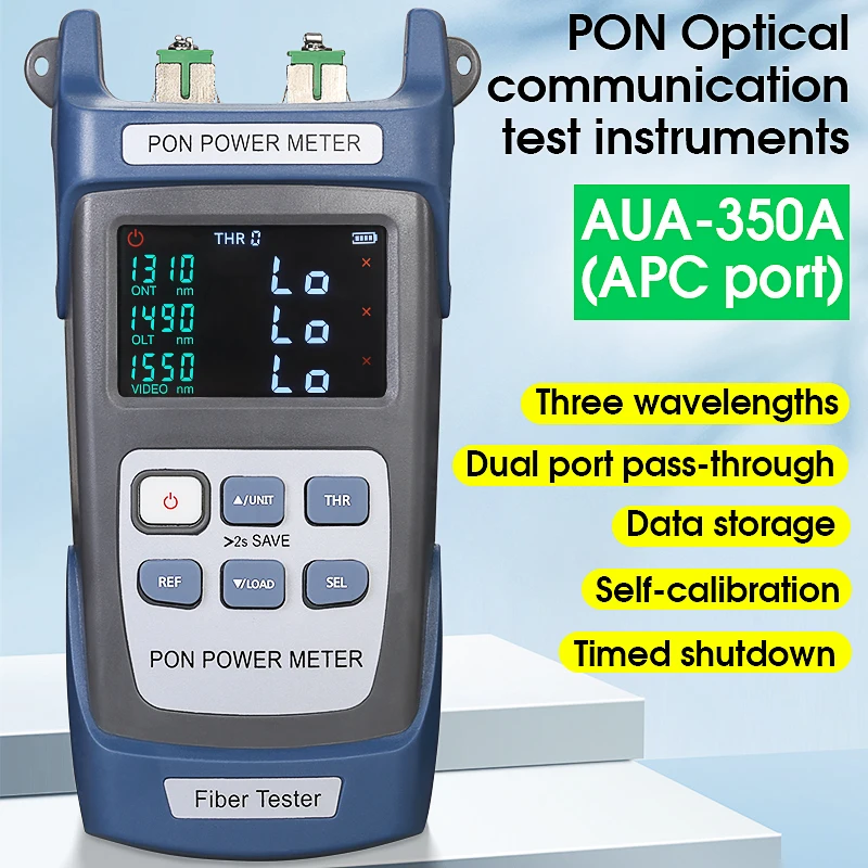 

AUA-350A/U APC/UPC port(optional) Fiber Optical PON Power Meter FTTX/ONT/OLT 1310/1490/1550nm