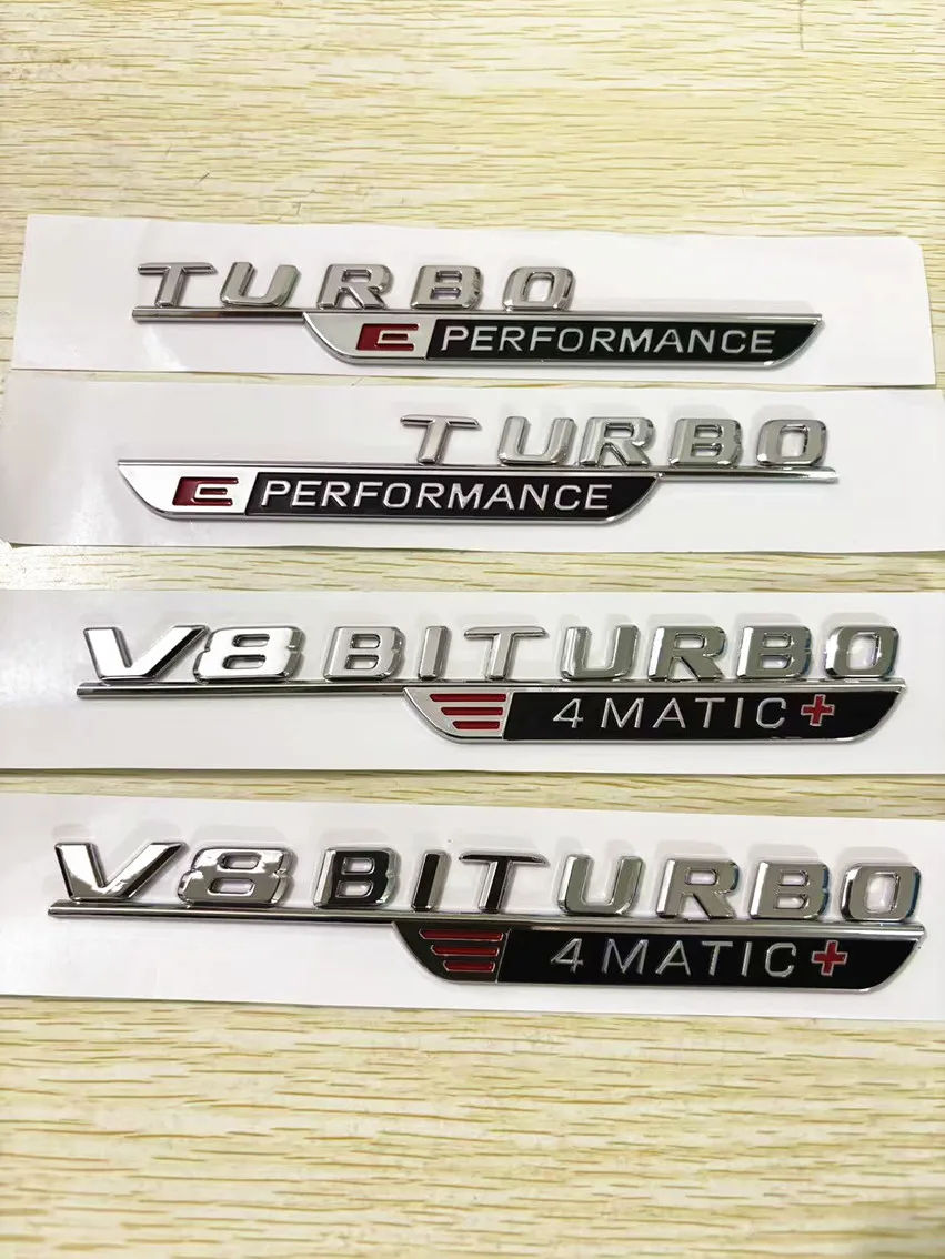 

2 шт. 3D для Mercedes Benz V8 BITURBO e4matic боковые наклейки на кузов e63 c63 TUR E PERFORMANCE модификация автомобильных наклеек