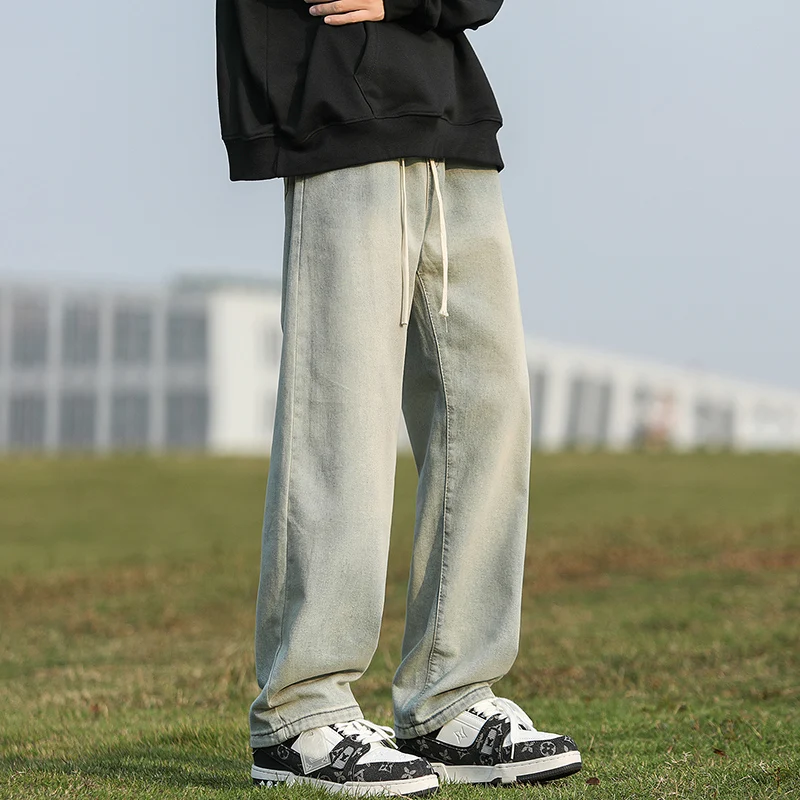 Autumn and Winter New Trendy Jeans High end Fashion Casual Comfortable Simple and Handsome Outdoor Essential Jeans For Man