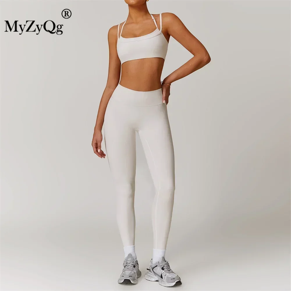 MyZyQg Women Quick Dry Bra Legging Yoga Set Outdoor Training Wear Running Sports Fitness Wear Tight Suit Outfit