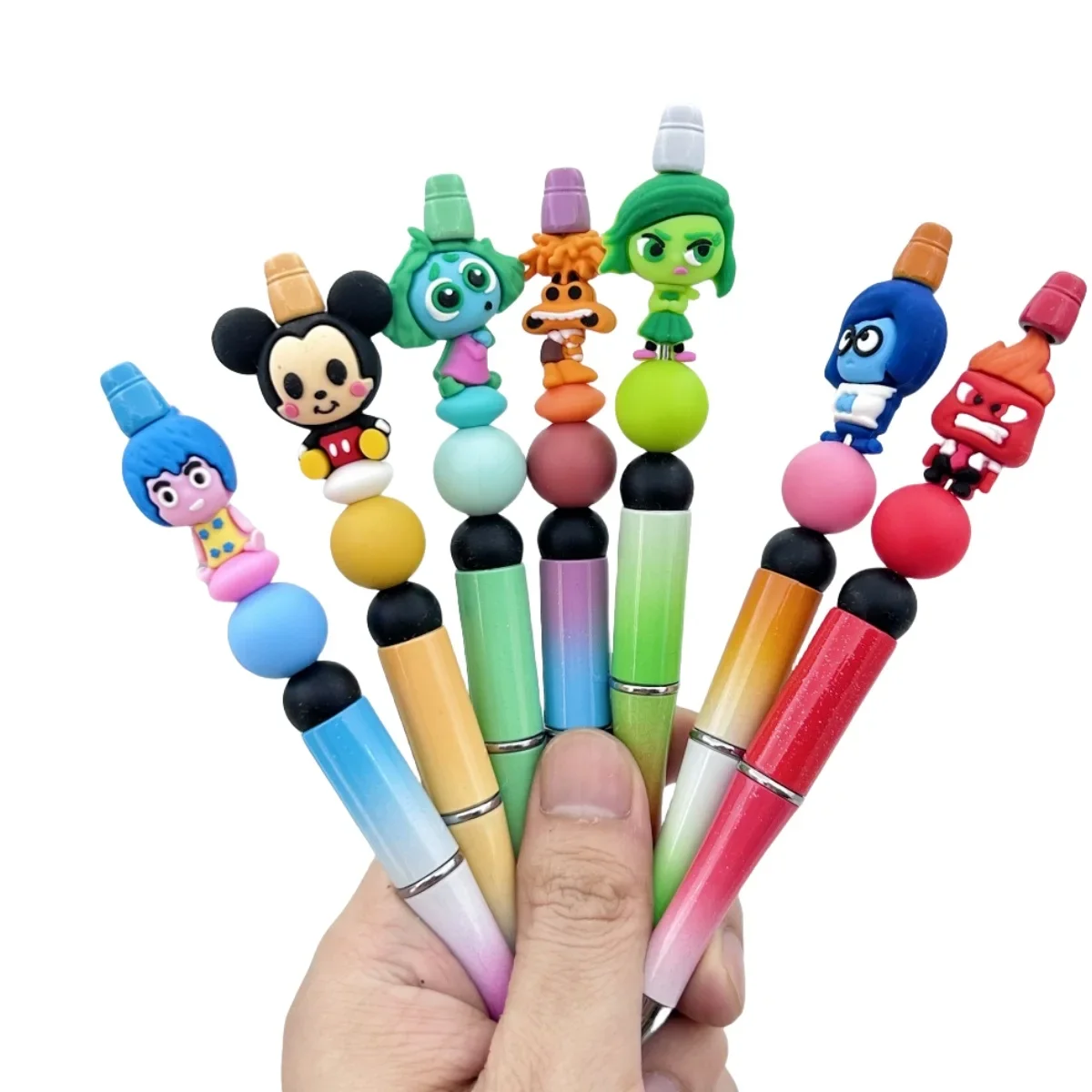 10PC DIY 3D Cartoon Silikon Perlen Nippel Kette Perle Stift Perlen Schmuck Zubehör Fokal Perlen Food Grade Silizium Zu baby spielzeug