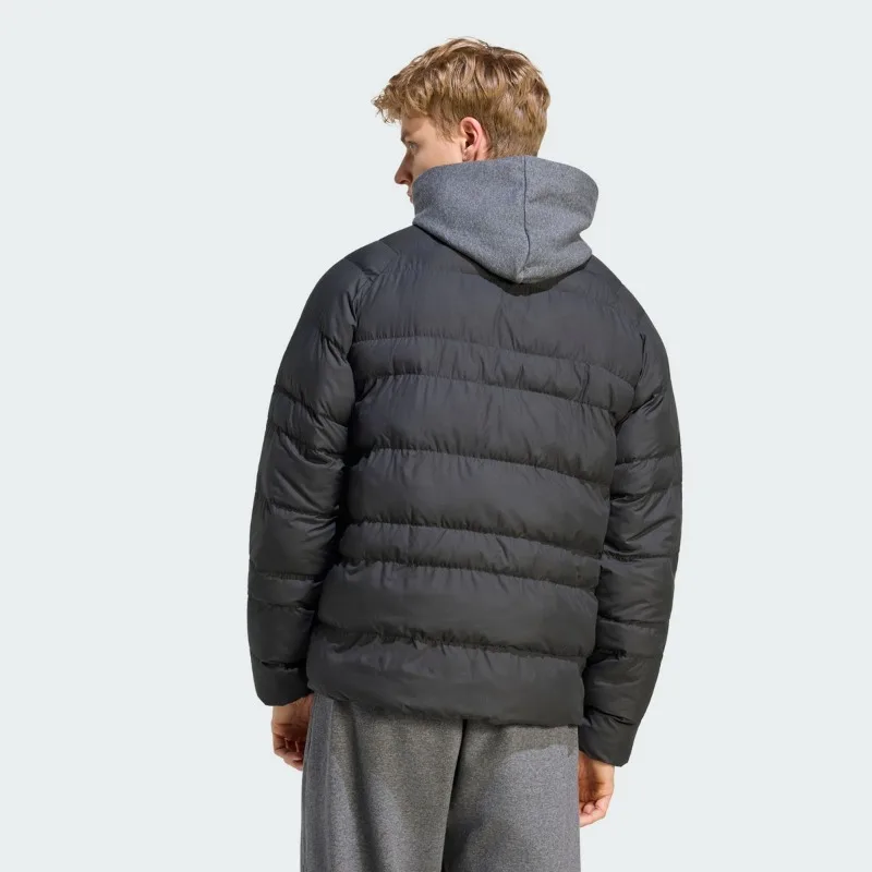 Adidas Adidas Coat Men's Autumn Simple and Comfortable Filled Thermal Insulation Black Short Cotton Jacket KF2710