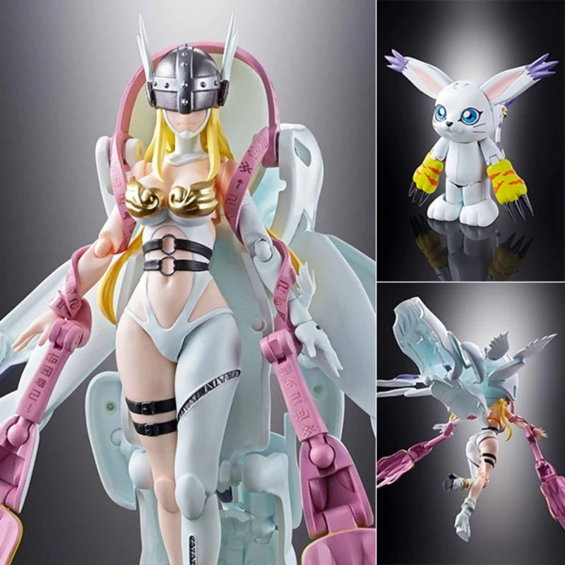 

BANDAI Digimon Adventure Tailmon Angewomon 100% Original genuine PVC Action Anime Figure Model Toys Figure Collection Doll Gift