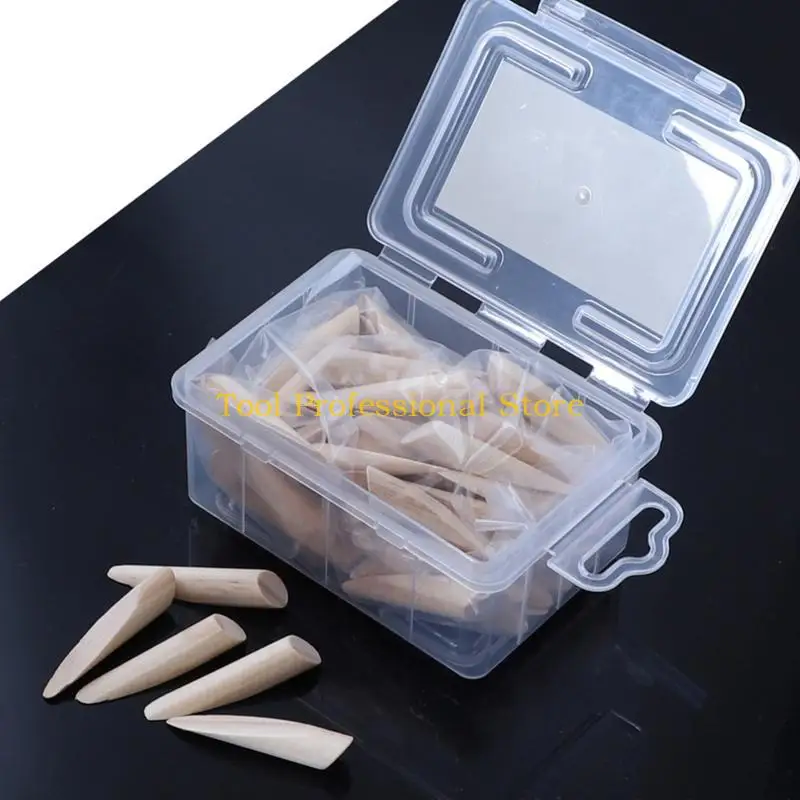 57QF 50 Pcs Oblique Hole Wood Hole Plug 9.5mm Pocket Hole Plug Practical Miter Hole Dowel Pins Hardwood Plug Woodworking Tool