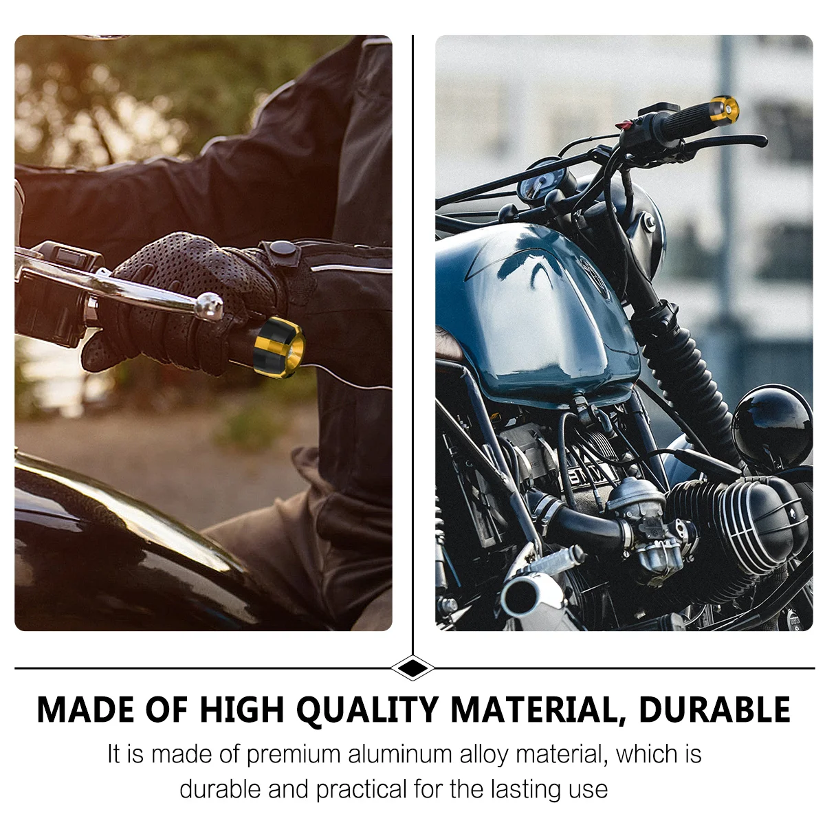 

2pcs Aluminum Alloy Motorcycle Handlebar Plug Accessories Durable Round Bar End Grips For Motorbike Modification Off-Road