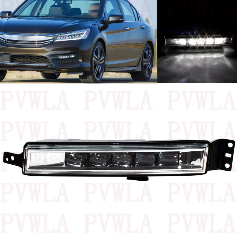 Per Honda Accord 2016 2017 versione usa paraurti anteriore lato sinistro LED DRL Daytime Running fendinebbia Lamp muslimah