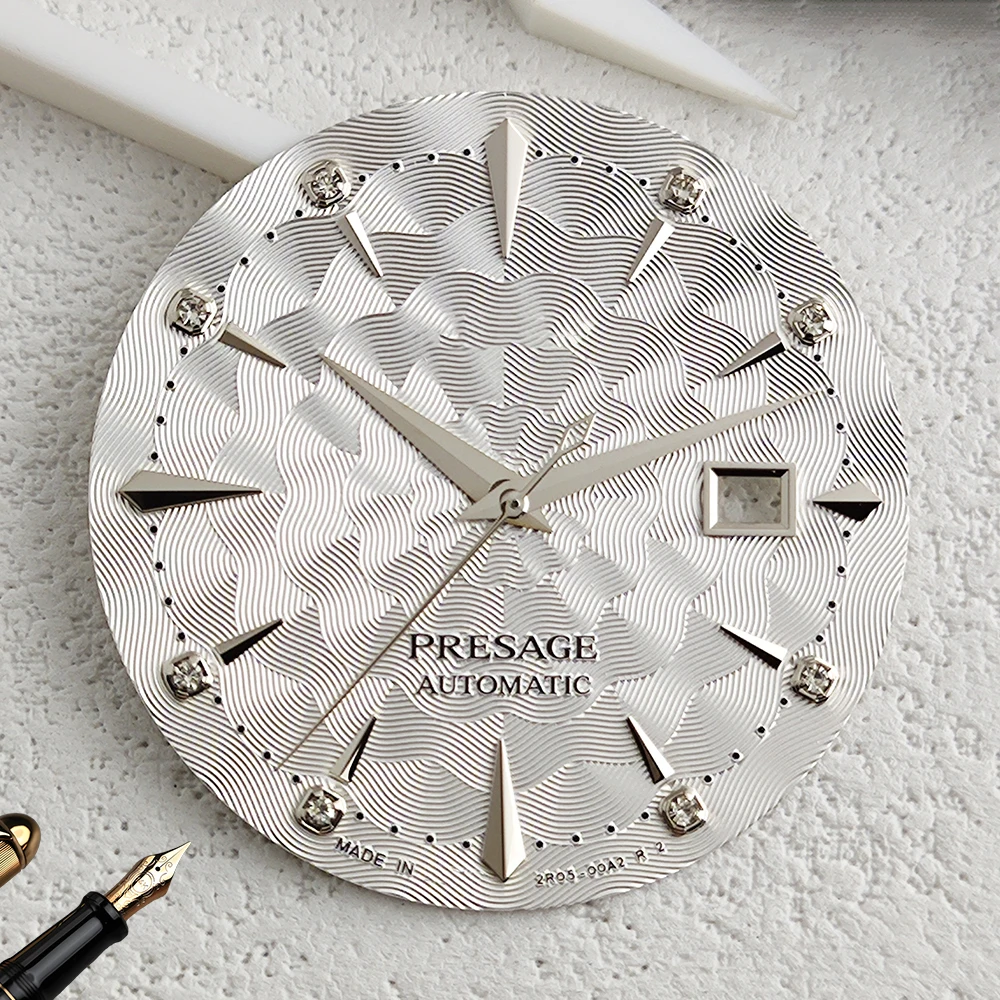 NH35 wijzerplaat S-logo wijzerplaat cocktail wijzerplaat 29 mm gemodificeerd horlogeaccessoire, compatibel met NH35 NH36 wijzerplaat met automatisch uurwerk