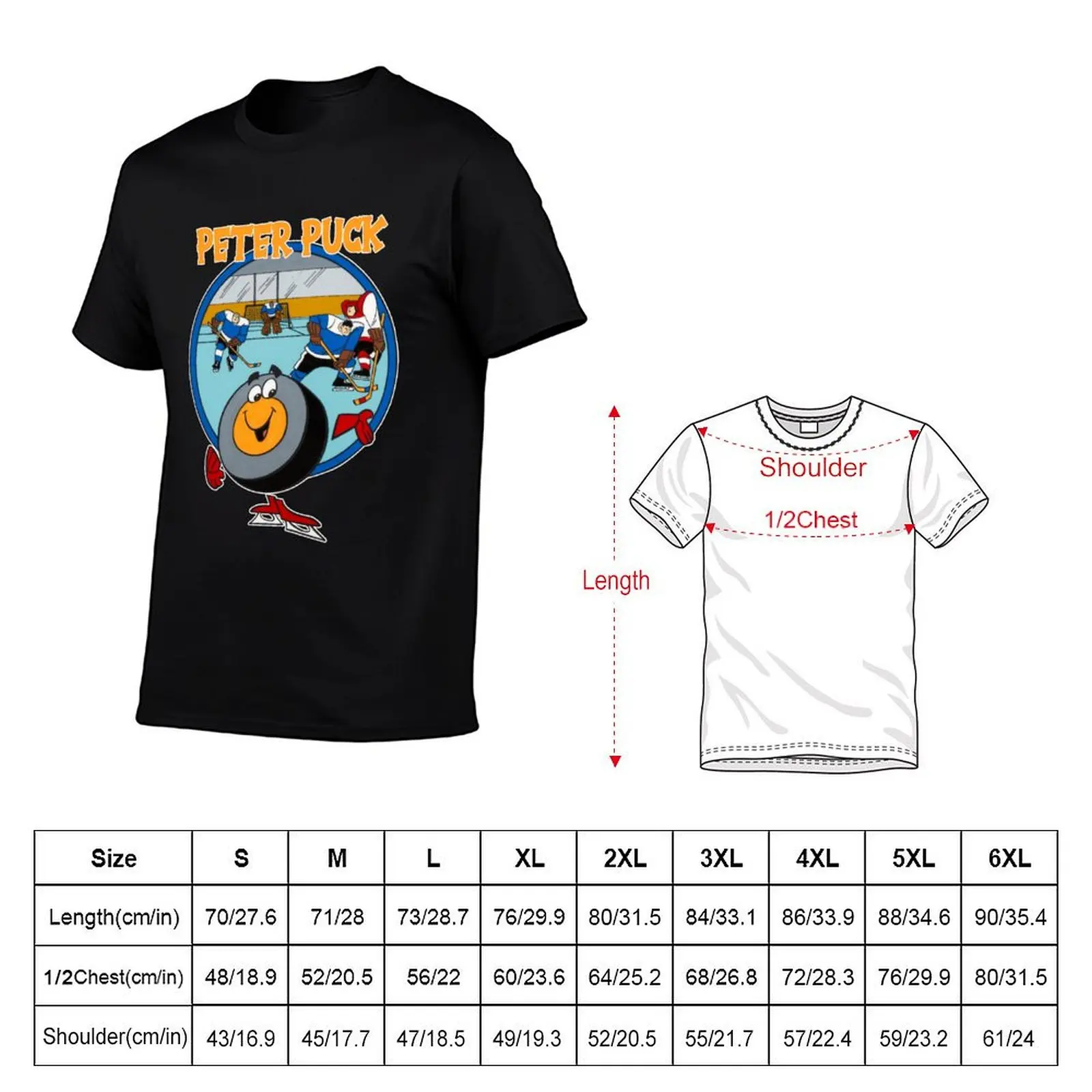 100% T-Shirt t shirt shirts plain man Puck man Design for Peter cotton brand shirt men luxury Character Cartoon t t men