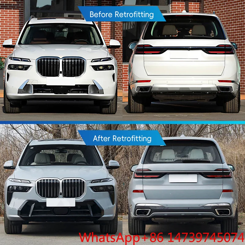2023-2024 X7 G07 MT Style Body Kit Front Rear Bumper Lip Side Skirt Grille Exterior Tuning AccessoriesCar Parts Body Kit