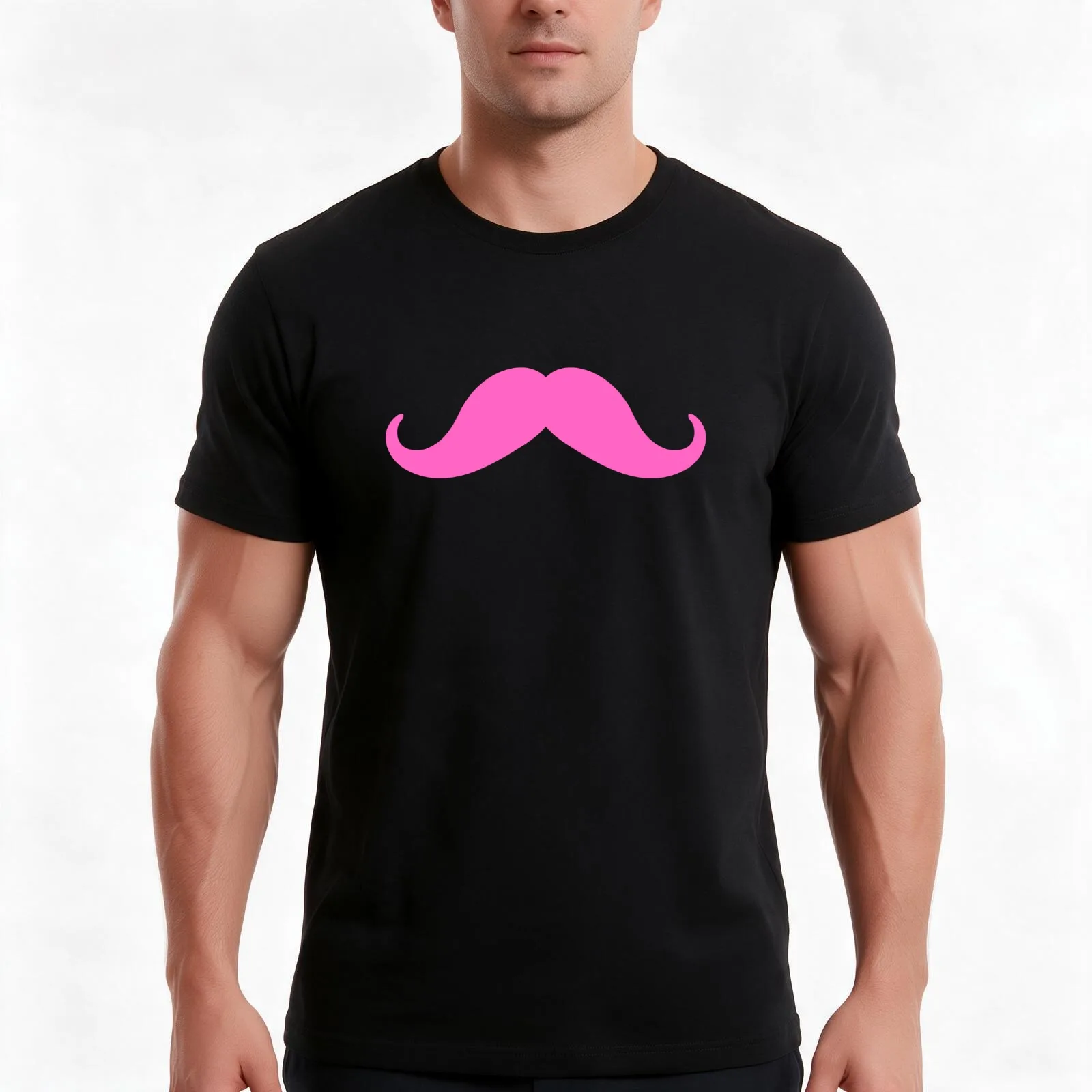 movember T-Shirt, Summer Casual Cotton Tee, Oversized Streetwear Tops, Vintage Graphic Print, Loose Fit Short Sleeve