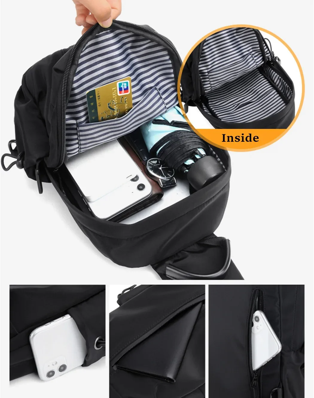 Travel Shoulder Chest Sling Bag Anti-Theft Waterproof Backpack With Usb Charge Unisex Shoulder Crossbody Bags for iPad Mini Bag