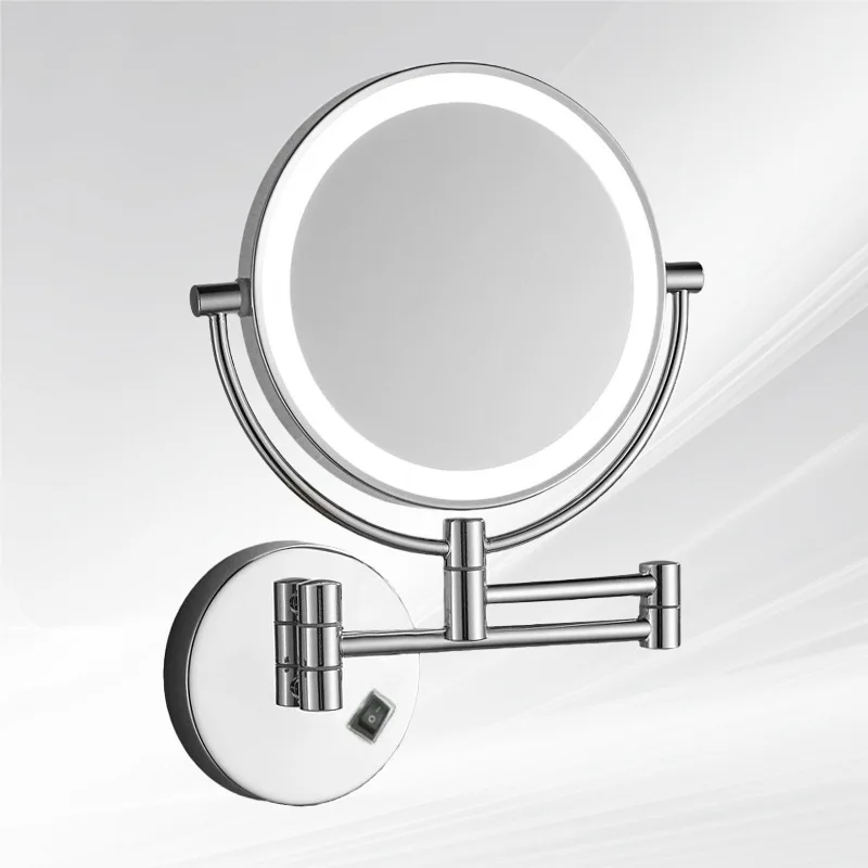 

Makeup Mirror Led Light For Bath Room Wall-mounted Telescopic Foldable Beauty Hd Fill Light Vanity Mirror Wall Sconce Lamp
