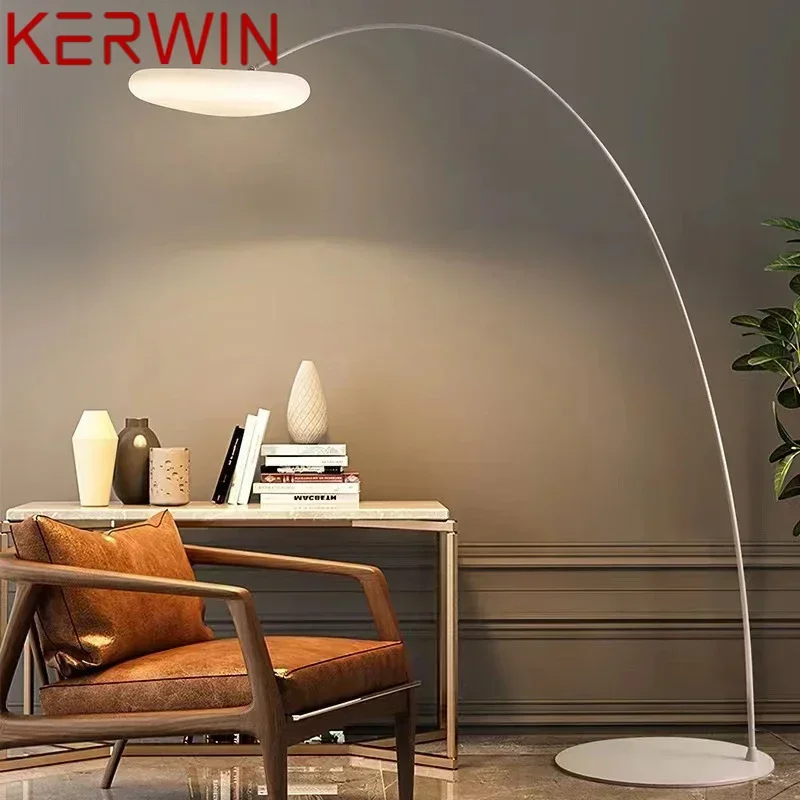 KERWIN Fishing Floor Lamp Nordic Modern Family Living Room Beside The Sofa Creative Cloud LED Decorative Standing Light