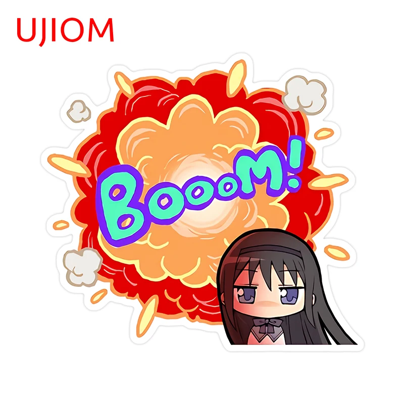 UJIOM 13cm × 12cm Funny Akemi Homura Booom Wall Sticker Amusing Cartoon Baby Nusery Room Decals Fascinating Bedroom Murals