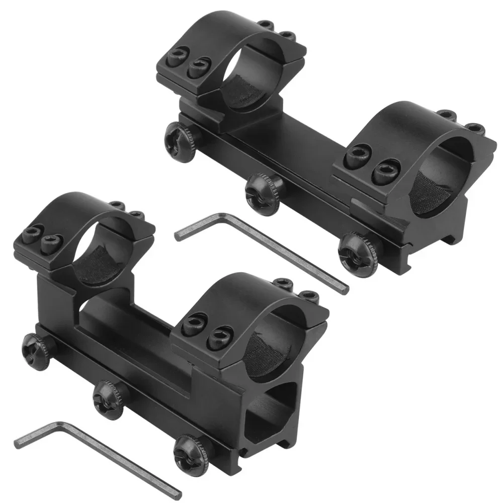 25.4mm スコープマウント 11mm 21mm レール タクティカルトイガン一体型フラットトップ 1インチ デュアルリング ワンピース ライフルスコープ 光学照準器マウントベース