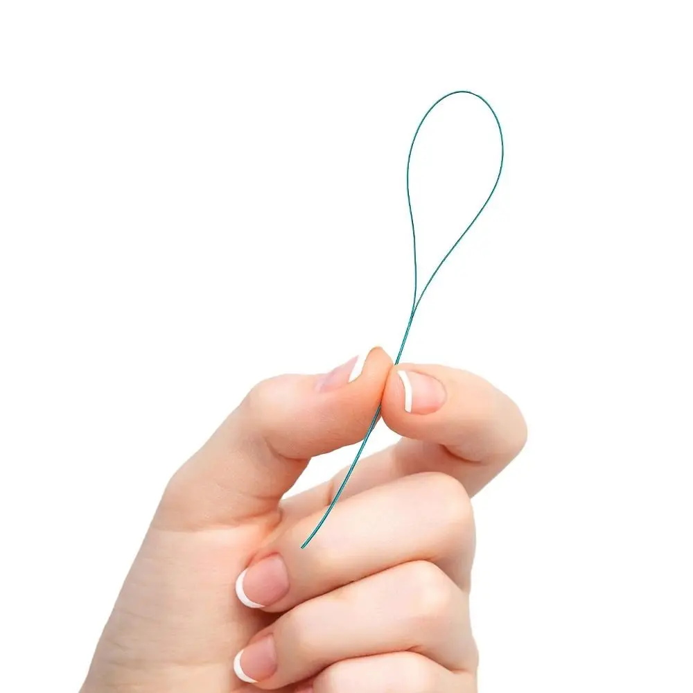Nylon Loop Design Dental Floss Threaders Orthodontic Interdental Needle Tooth Brackets Wire Holder Disposable Cleaning for 70Pcs