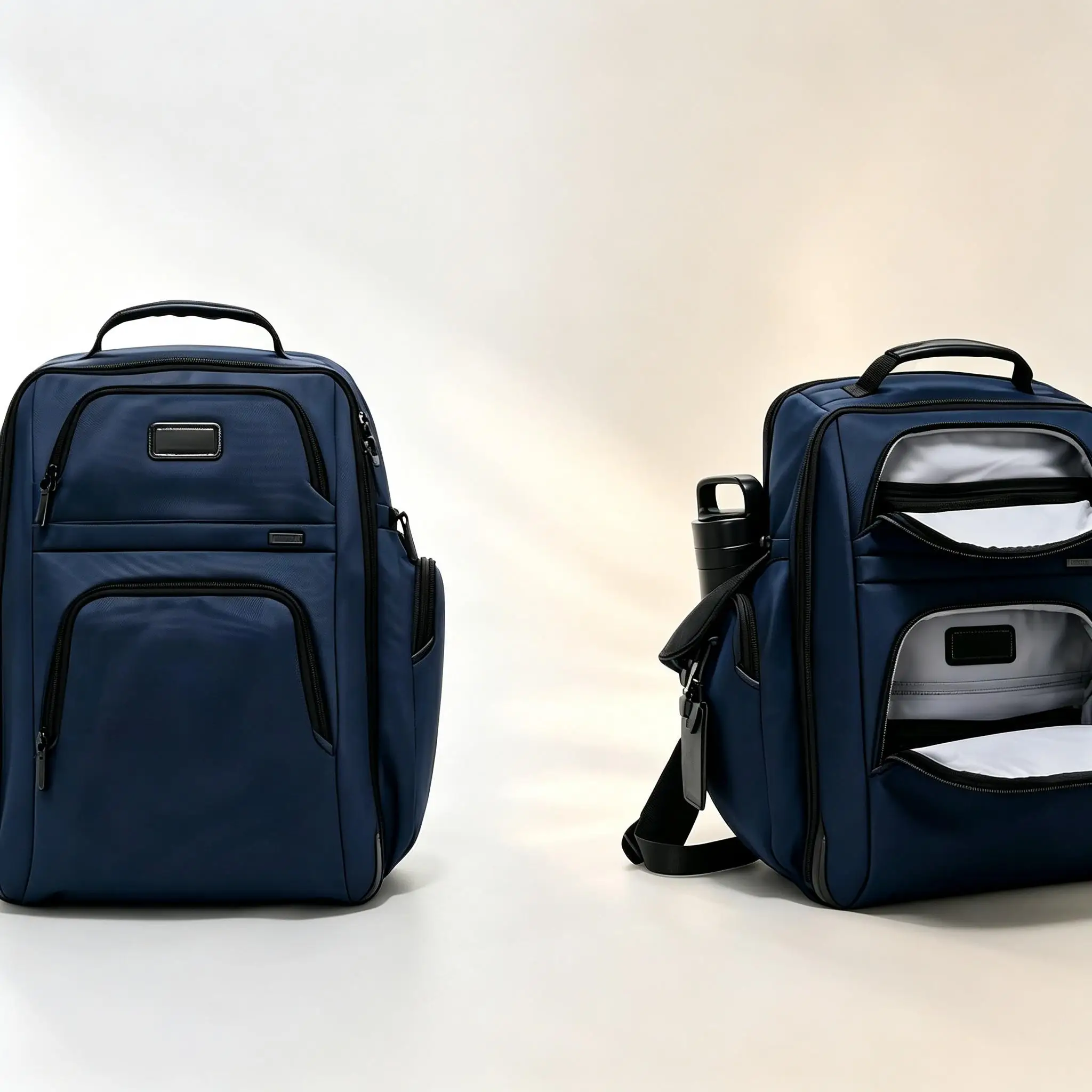 Business Hiking Rucksack for Men, Large Capacity Simple Solid Color Backpack
