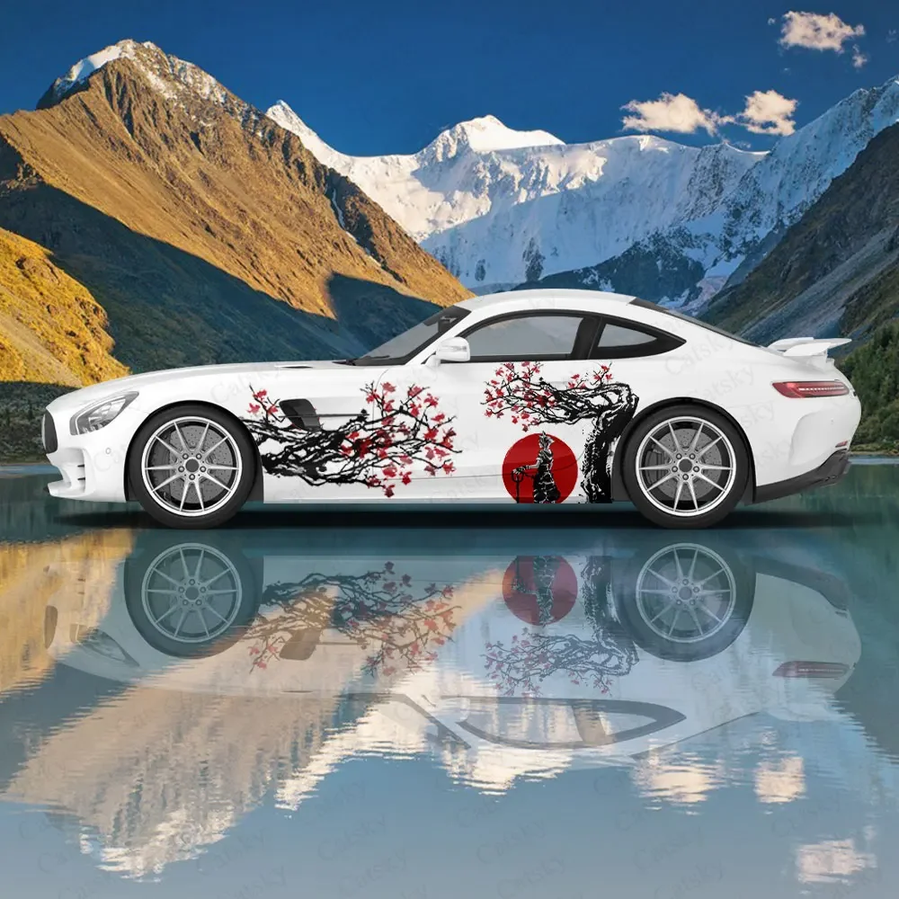 

Виниловые наклейки для автомобиля Plum Bossom Red Sun, самоклеящаяся наклейка из ПВХ, подходит для грузовиков, внедорожников, украшения, автоаксессуары, подарок