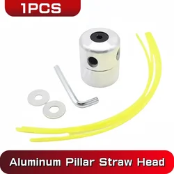 Universal Aluminum Trimmer Head with Four Trimmer Lines for Brush Cutter Grass Trimmer Head Replacement Tool Part