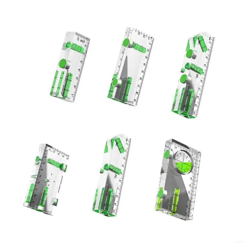 Mini Acrylic Spirit Level Ruler for Repair, Installation, Assembly and Alignment in Daily Fitting Work M4YD