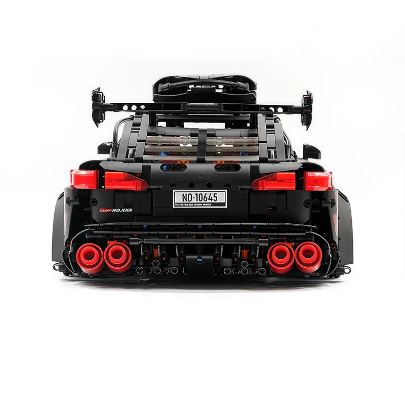 

Новый технический черный роскошный спортивный автомобиль Guly MOC-10645: уникальный, функциональный, искусно выполненный и полный творческого потенциала конструктор из строительных блоков.