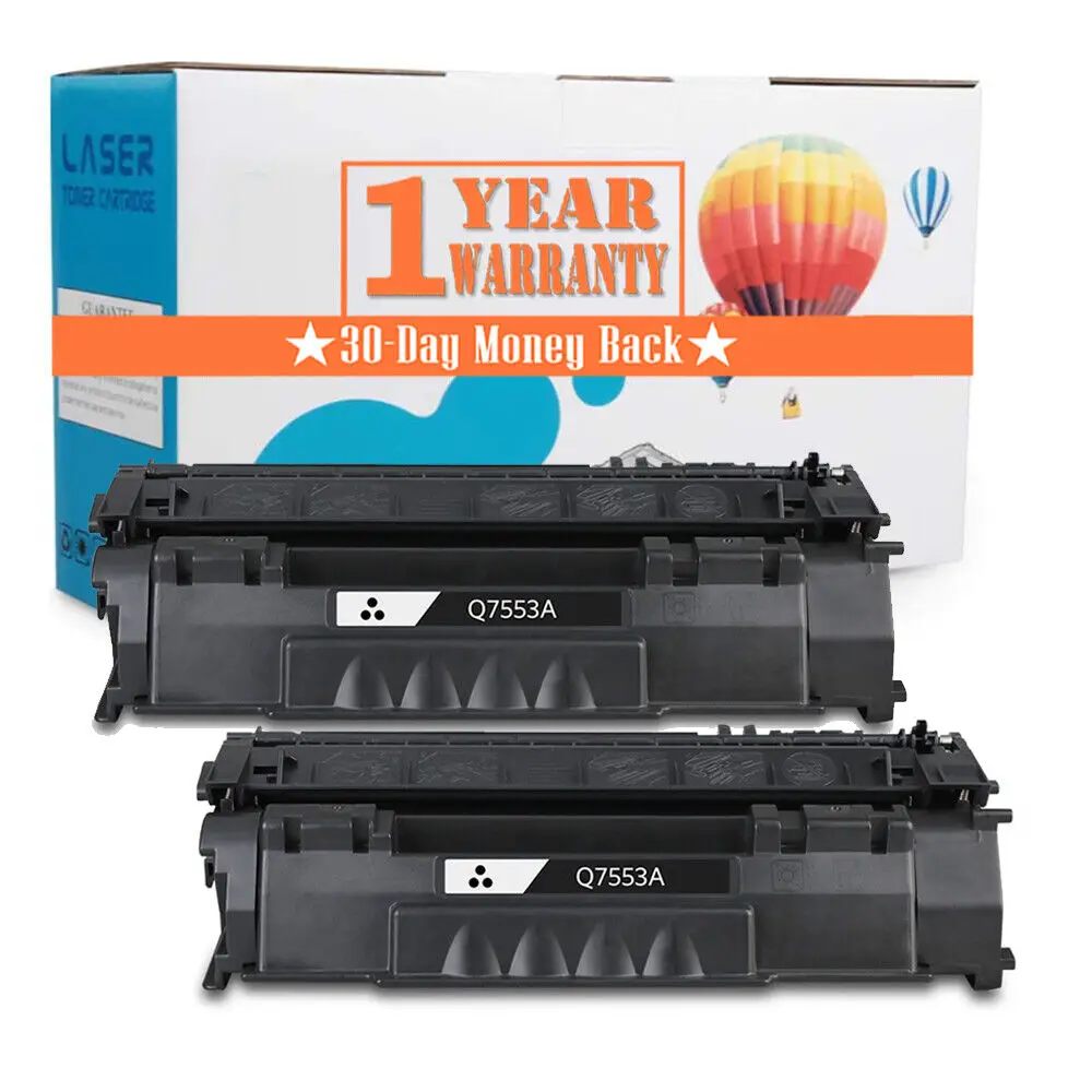 2PK Q7553A 53A Toner Cartridge For HP LaserJet P2015N P2015X P2015dn MFP M2727nf