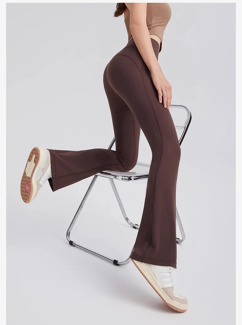 Modische Casual Streetwear Damen Schlaghose mit hoher Taille, elastisch, hüftformend, schlankmachend, atmungsaktiv, für Laufen, Sport, Radfahren, Pilates. – Detail 7