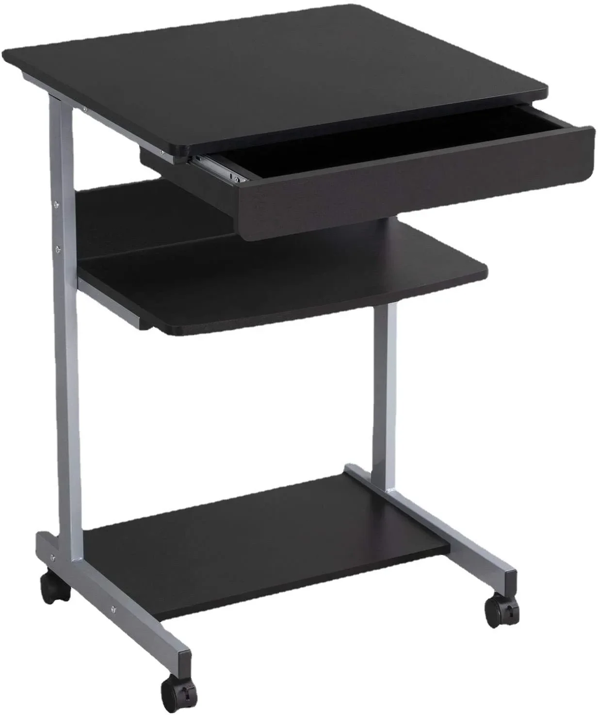 

-Standing Office Computer Student Study Table Desk With Drawers And Shelves