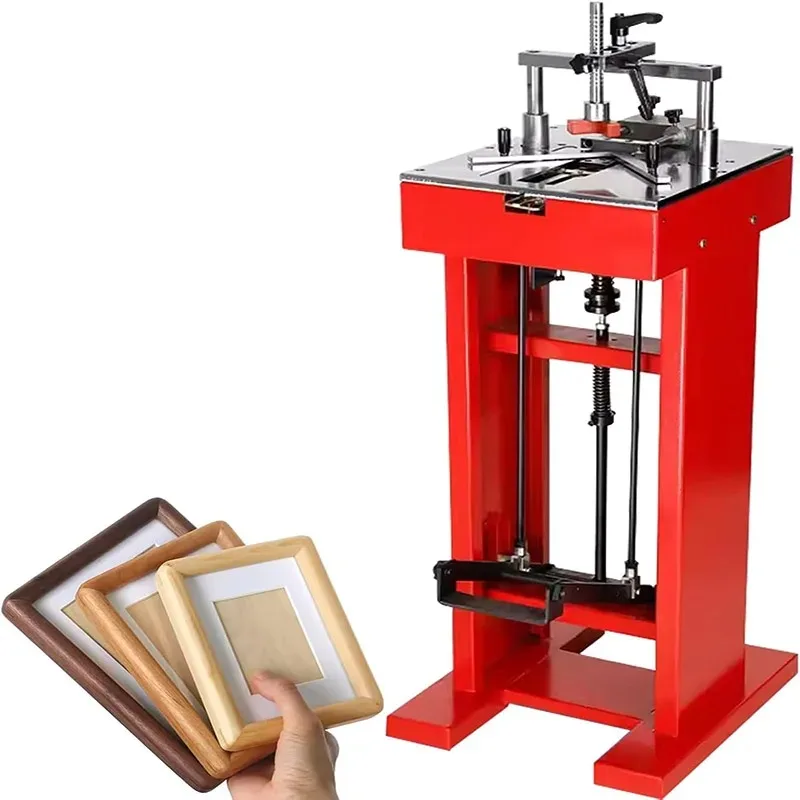 

Pedal Picture Frame Manual Iron Picture Framing Machine Wood Corner Frame Joiner with V-Nail 7,10,12,15mm