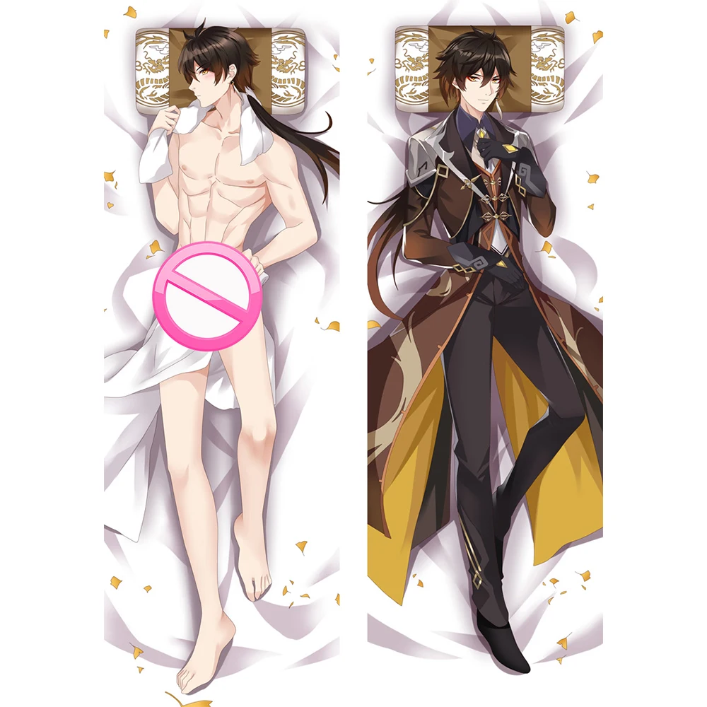 50x180cm Game Genshin Impact Morax Zhongli Body Pillow Case Hugging Body Prop