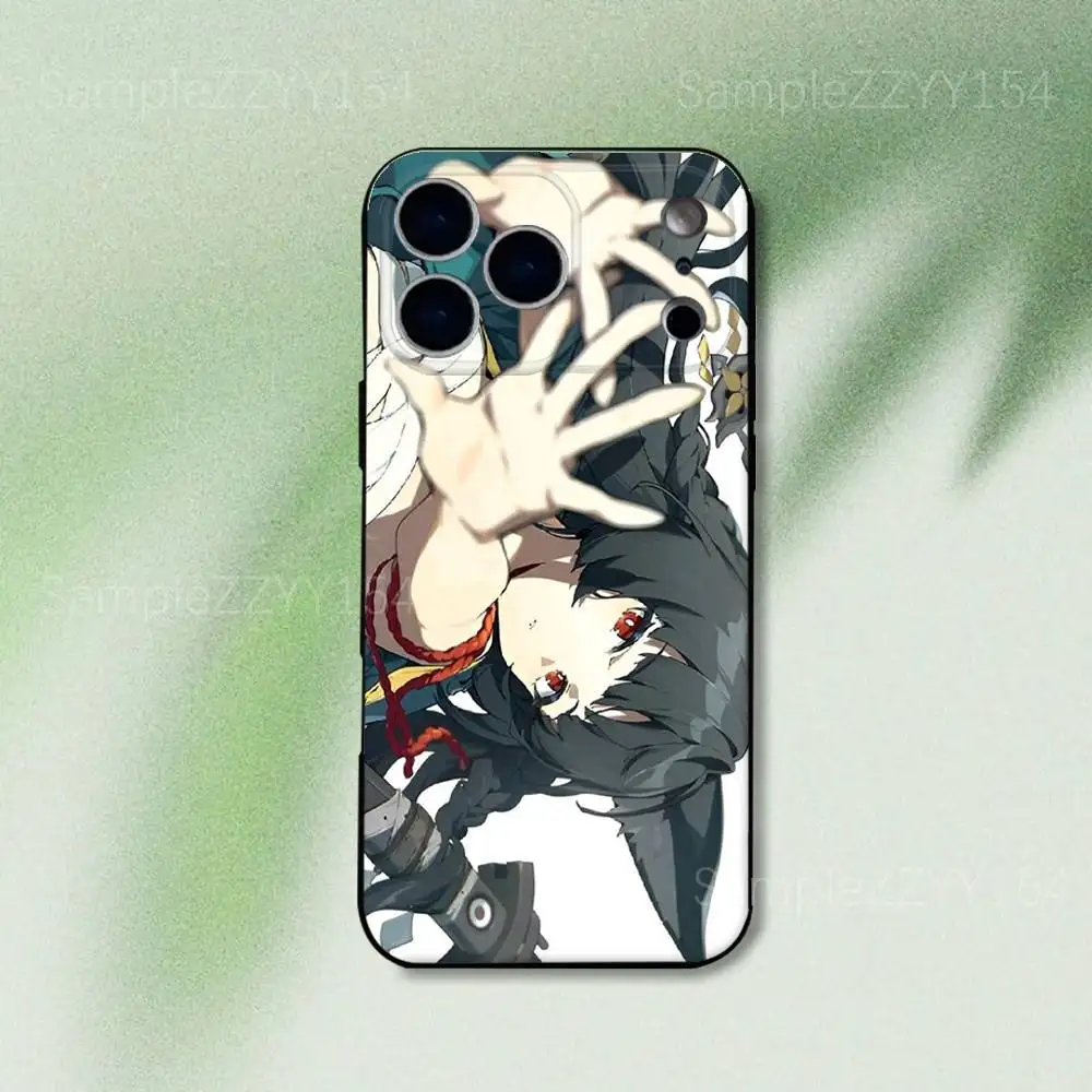 حافظة هاتف Zenless Zone Zero Hoshimi Miyabi لهاتف iPhone 17,16,15,14,13,12,Pro,Max,Plus,E,SE4,Air,Mini Black Soft Funda