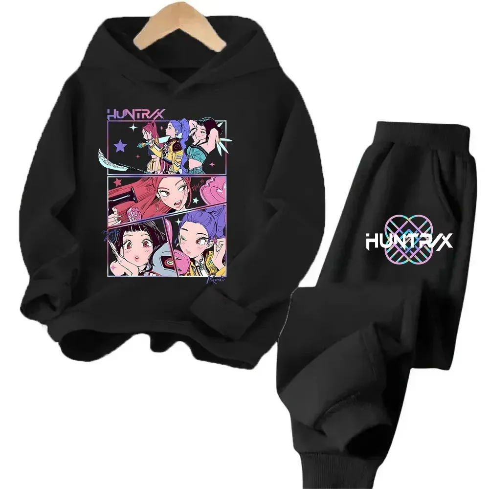 Kinderkleidung: Zoey-Kapuzenpullover-Set für Kinder mit Rumi-Freizeit-Sportshirt für Jungen und zweifarbigen, weichen und bequemen Mira-Hosen für Mädchen. – Detail 6