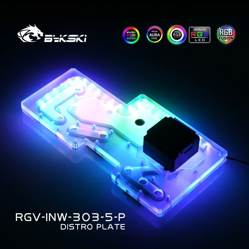 BYKSKI RGV-INW-303/5-P,Distro Plate For INWIN 303/305 Case,MOD Waterwya Board Reservoir Water Cooling Kit For Computer CPU GPU