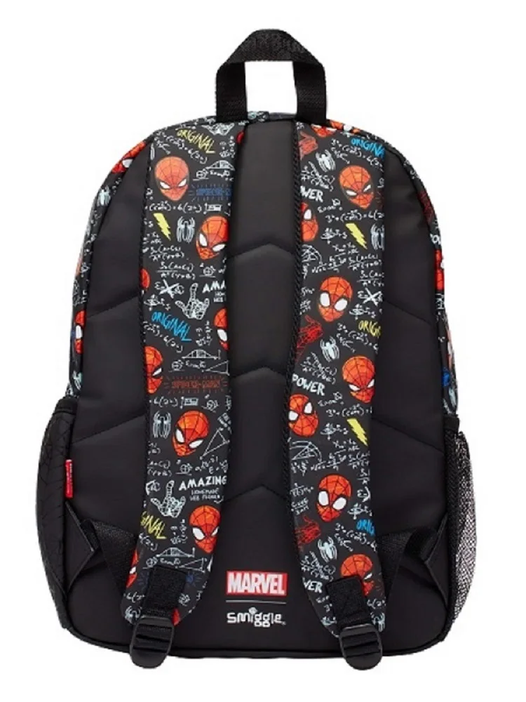 Smiggle Marvel Spider Man Schoolbag Pupil Large Capacity Lightweight Backpack Meal Bag Stationery Set Children\'S Handbag Gift