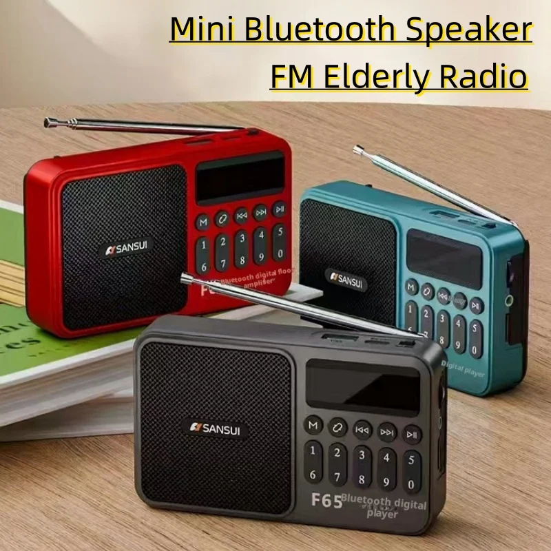 SANSUI F65 Portable FM Radio MP3 Walkman TF/USB Bluetooth Wireless