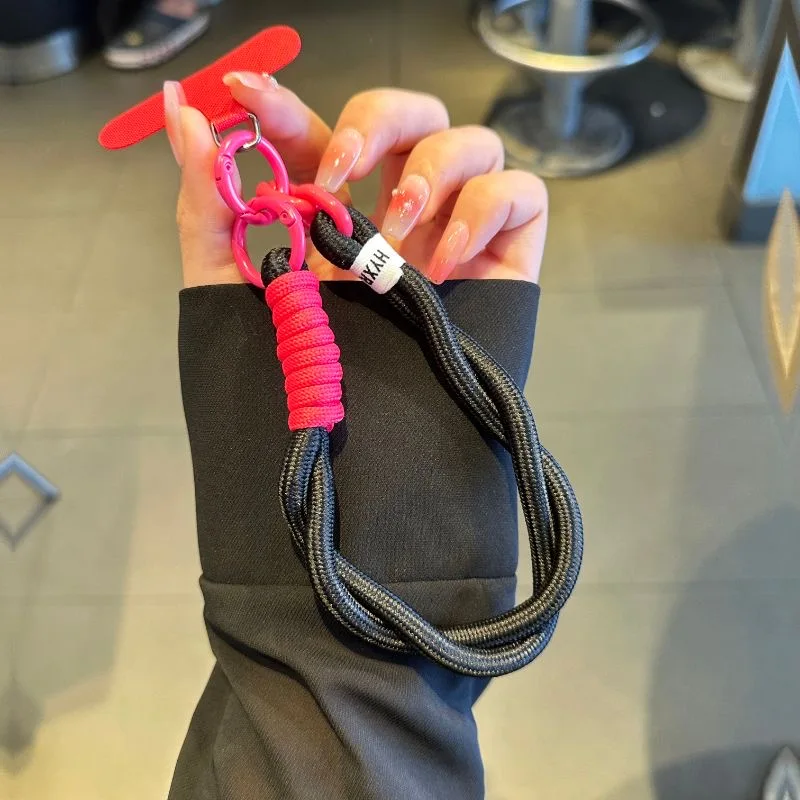 

Подвеска для мобильного телефона с короткими ремнями на запястье, милое украшение, можно носить, поворотная веревка, подвеска с защитой от потери для всех чехлов для телефона