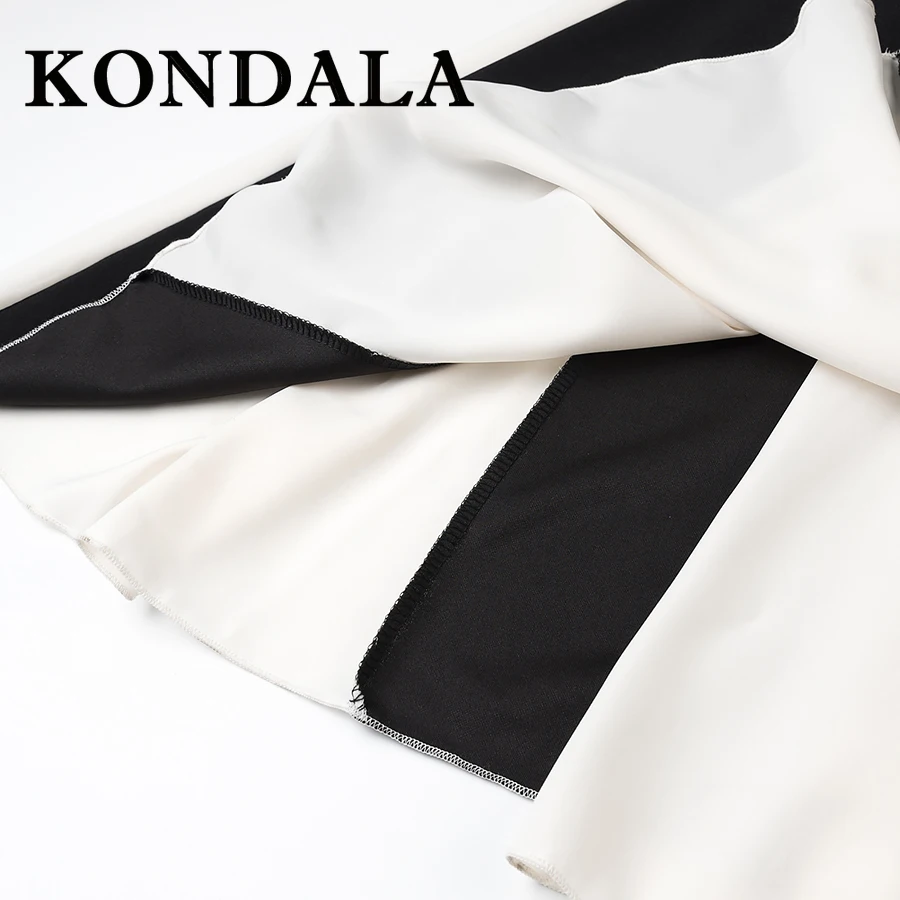 KONDALA Chic Elegante Abito da Sera da Donna Senza Maniche Patchwork Cami Dress Moda 2025 Pavimento-Lunghezza Mujer Compleanno Abiti