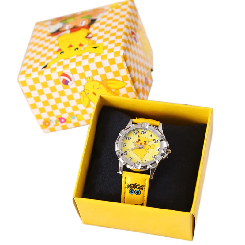 Pokemon Pikachu Ainime Watch Cute Cartoon Silicone Quartz Wrist Watches for Boys Girls Stylish Accessories Kids Gifts Toys