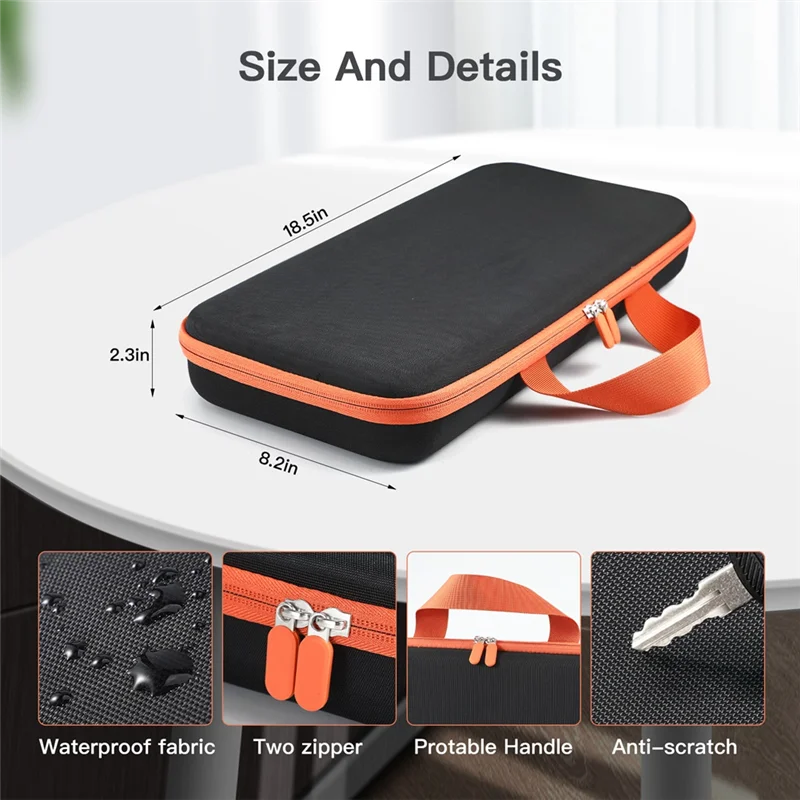 

BAAG-Hair Straightener Storage Bag For Airstrait HT01 Hair Dryer Hair Straightener Organizer Double Zipper Storage Case