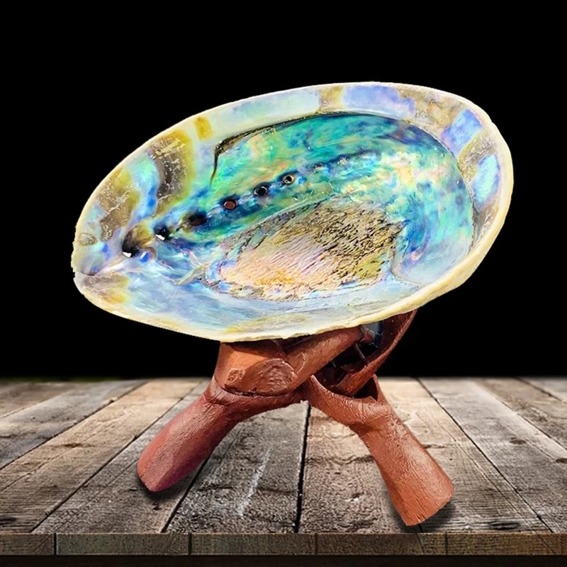 Holy Wooden Bracket Shell Crystal Balls Stand Holder DIY Crafts Rack for Home Bedroom Yoga Room Decoration Healing Purification