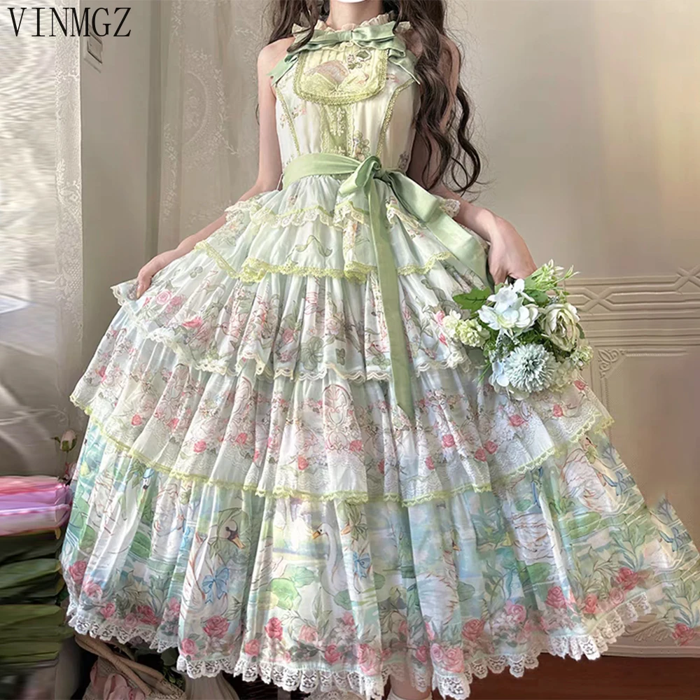 

Love cat original design lolita swan lake jsk elegant cla lolita daily lo new long dresses for women