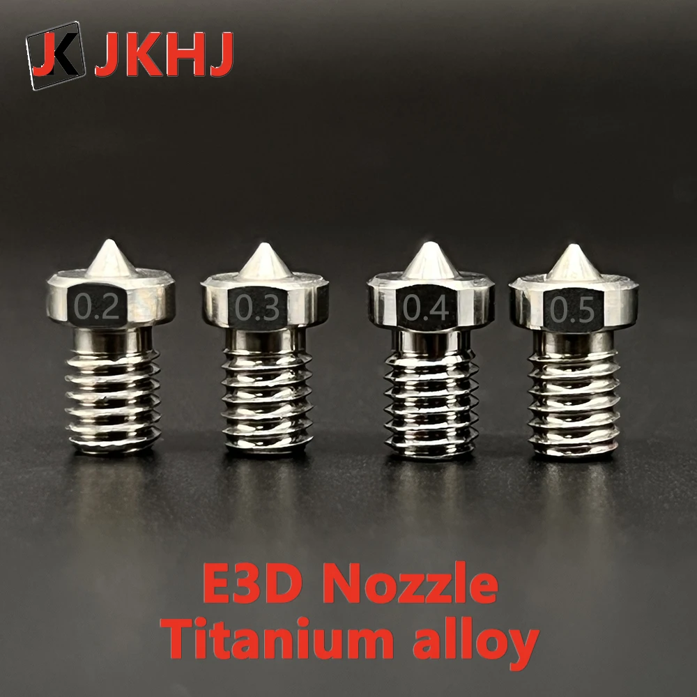 

сопло e3d v6 Детали для 3D-принтера E3D V6, форсунка из титанового сплава, горячий экструдер, металлическая Форсунка высокой твердости, Резьба M6, 0,3/0,4/0,6/0,8 мм